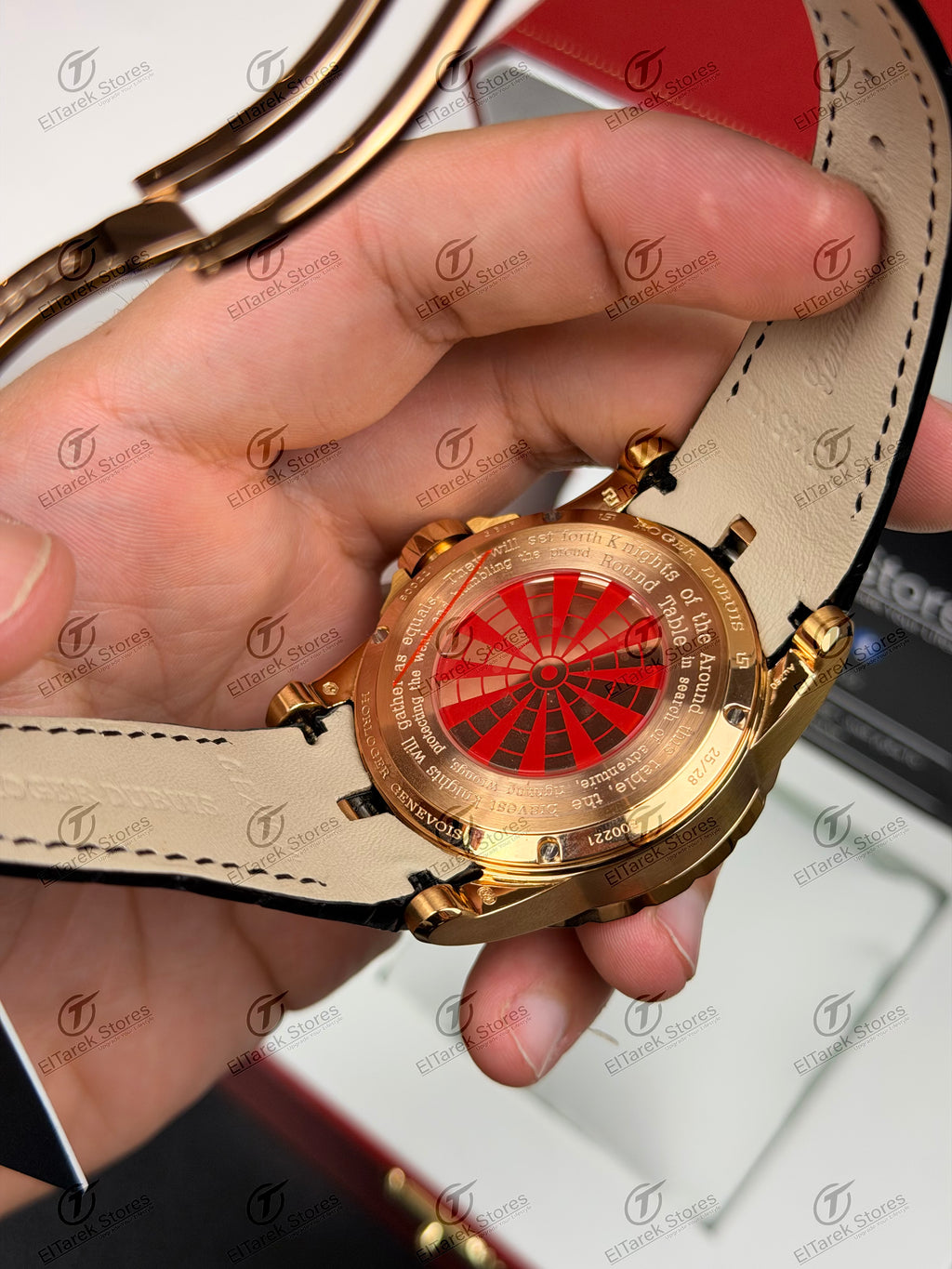 Roger Dubuis Knights of the Round Table Black Leather Red/Rose