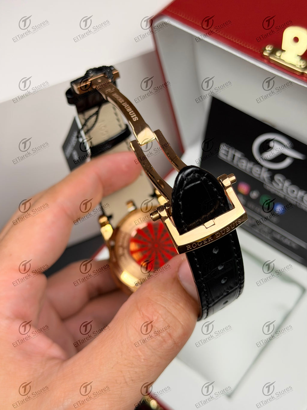 Roger Dubuis Knights of the Round Table Black Leather Red/Rose