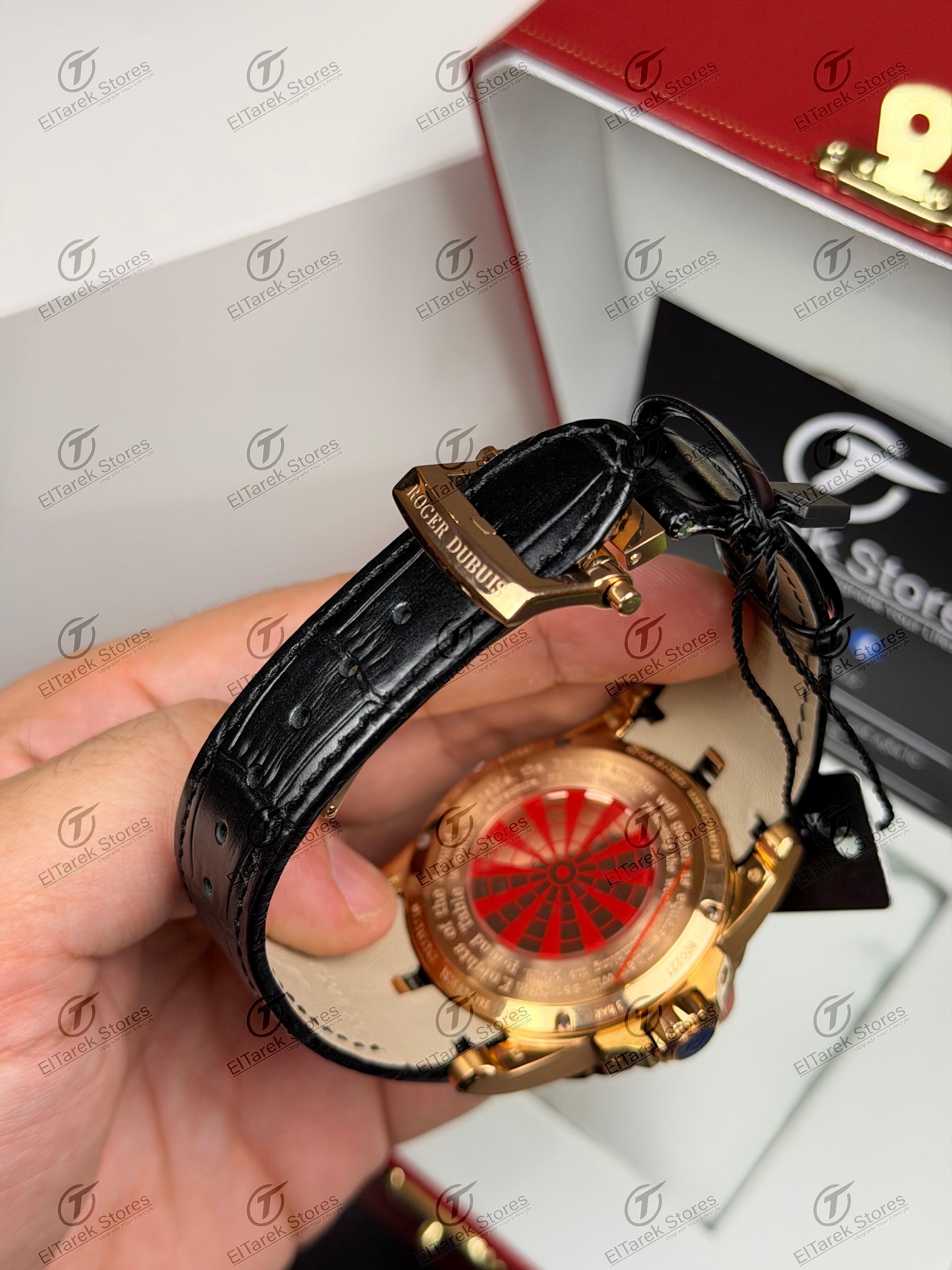 Roger Dubuis Knights of the Round Table Black Leather Red/Rose
