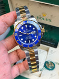 Rolex Submariner Yellow Rolesor Blue