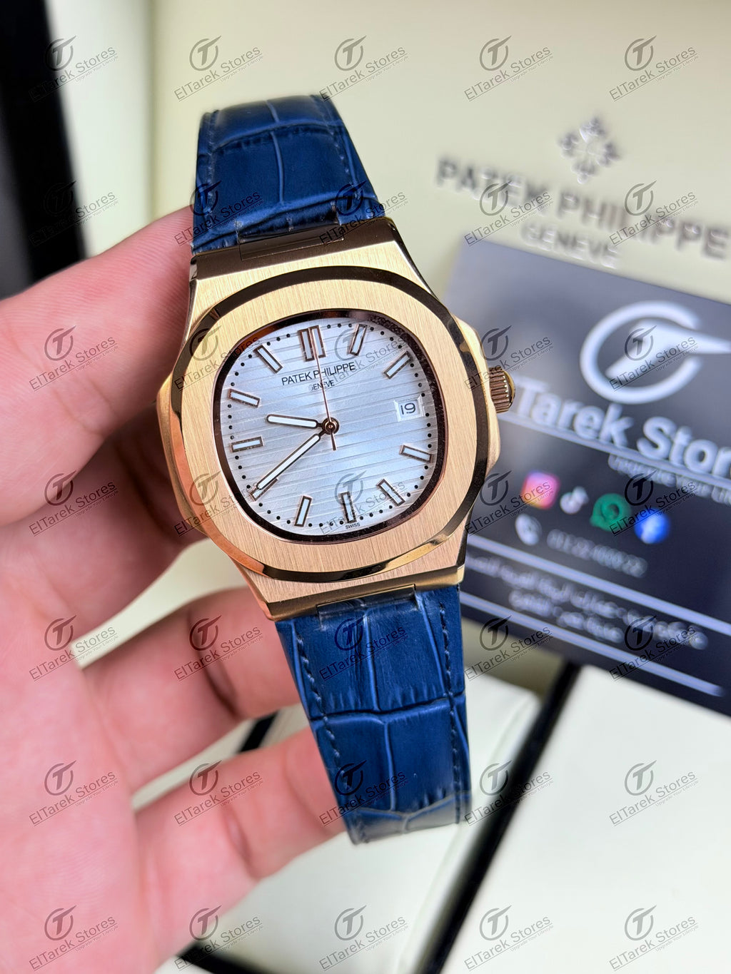 Patek Philippe Nautilus 5711 White Dial Blue leather