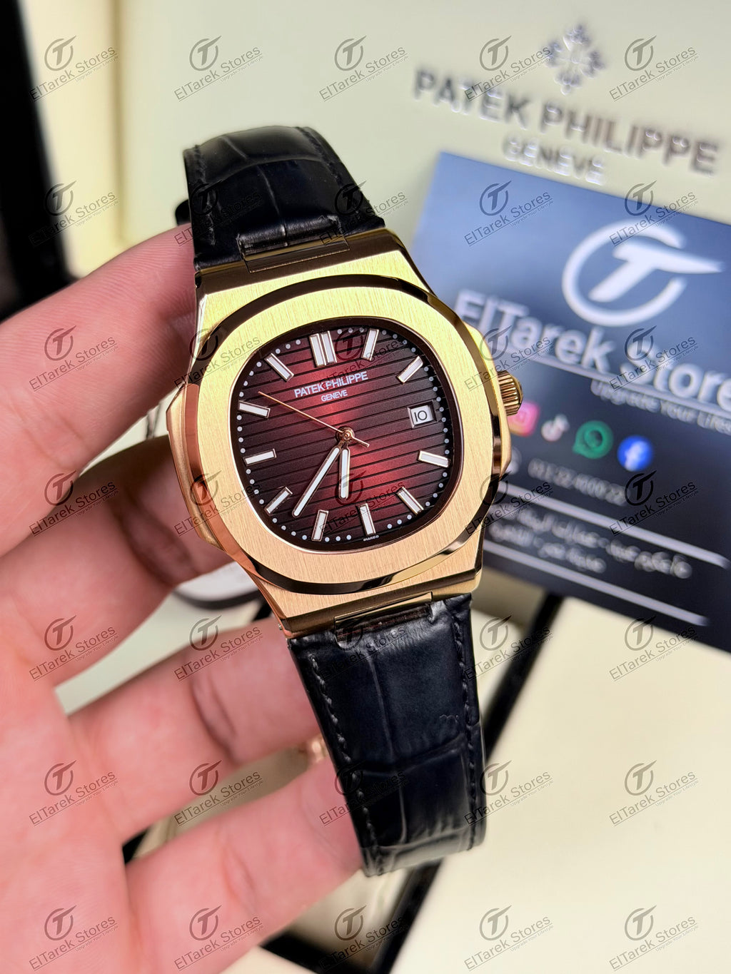 Patek Philippe Nautilus 5711 Red Dial Black leather