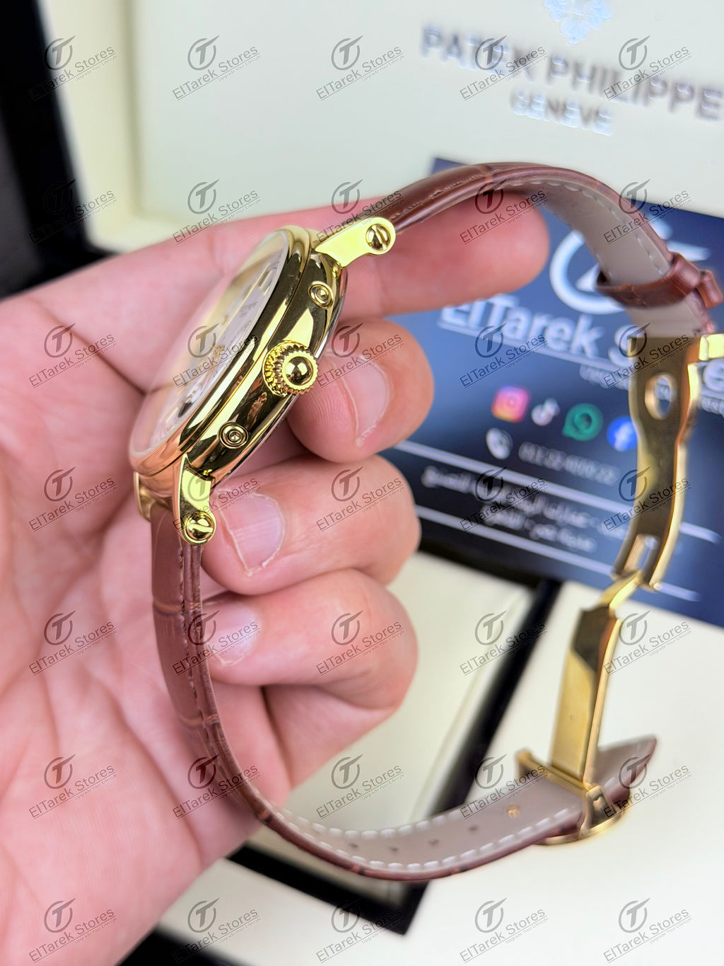 Patek Philippe Grand Complication Moonphase Brown Leather
