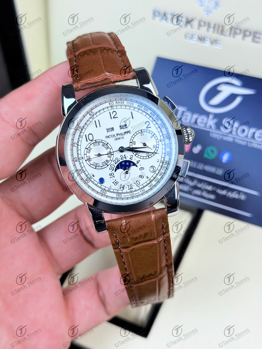 Patek Philippe Grand Complication Moonphase Brown Leather