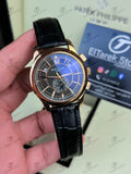 Patek Philippe Annual Calendar Moonphase 5205 Black Dial Black Leather