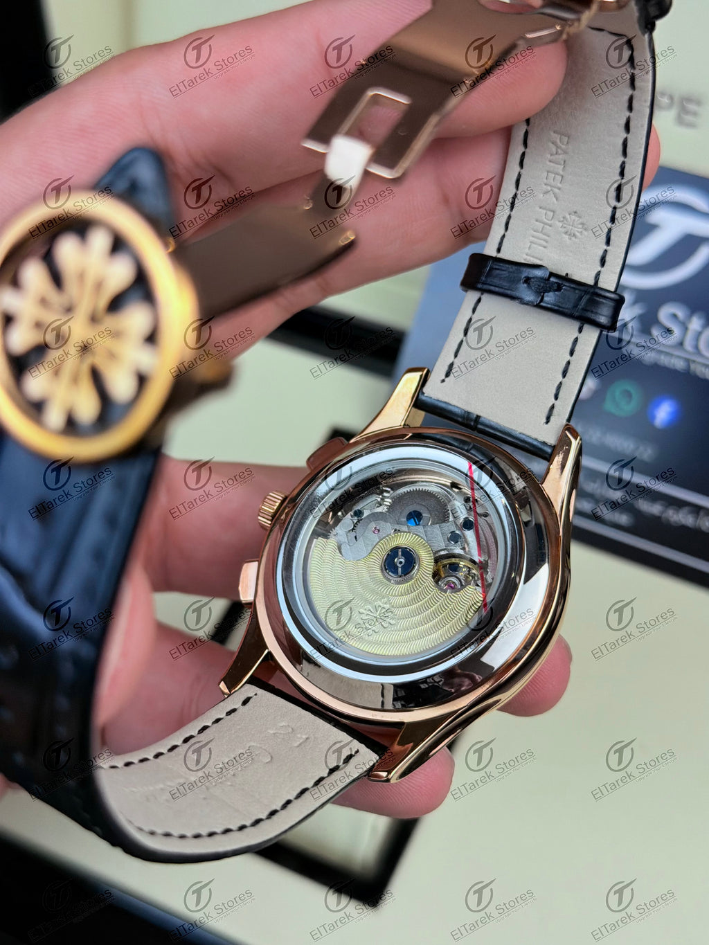 Patek Philippe Annual Calendar Moonphase 5205 Black Dial Black Leather