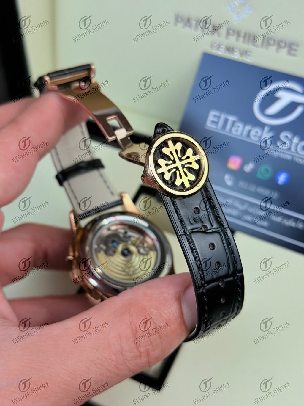 Patek Philippe Annual Calendar Moonphase 5205 Black Dial Black Leather