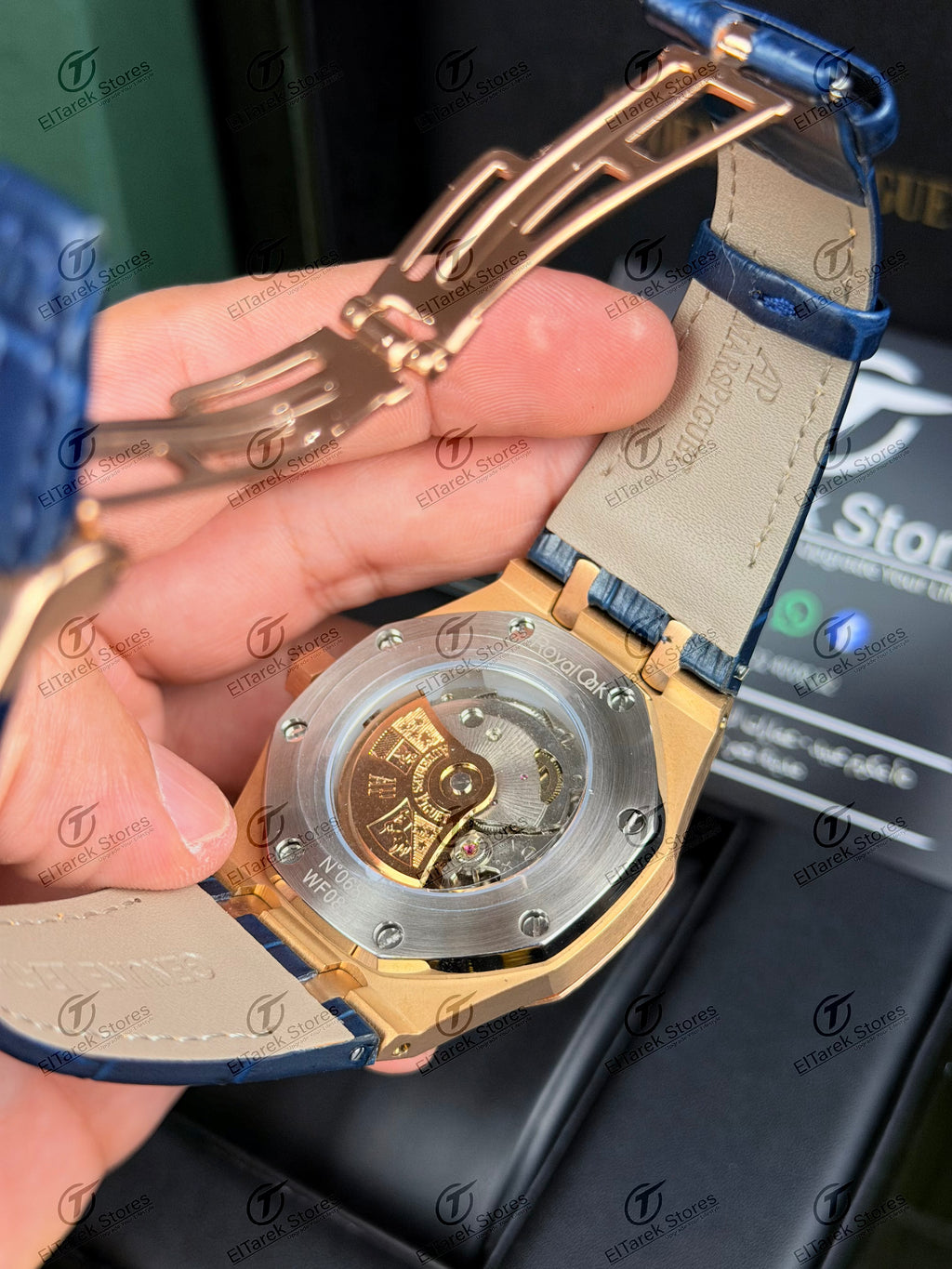 Audemars Piguet Royal Oak Blue Dial Blue Leather Rose