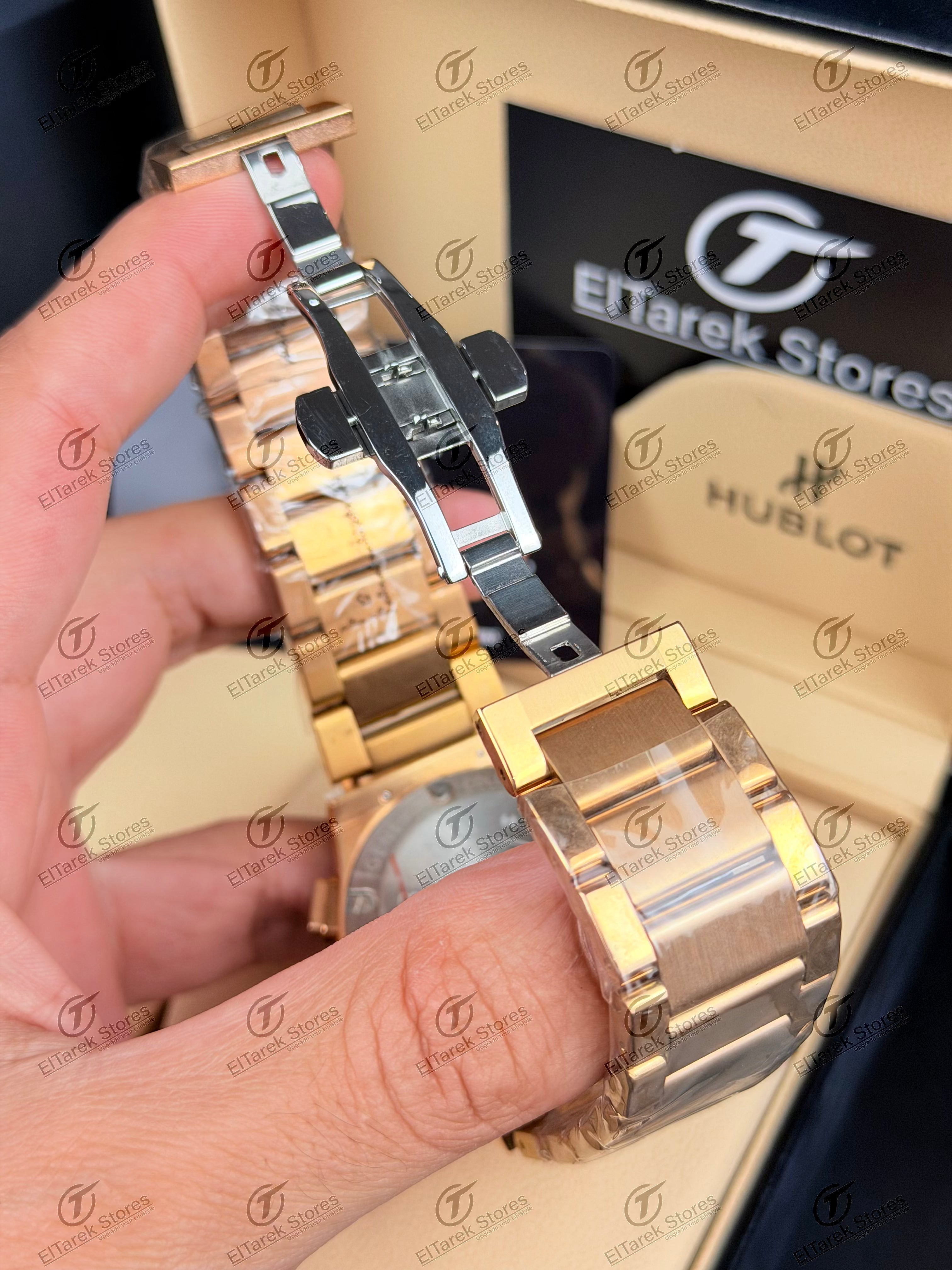 Hublot Classic Fusion Chronograph Black Dial Rose Metal