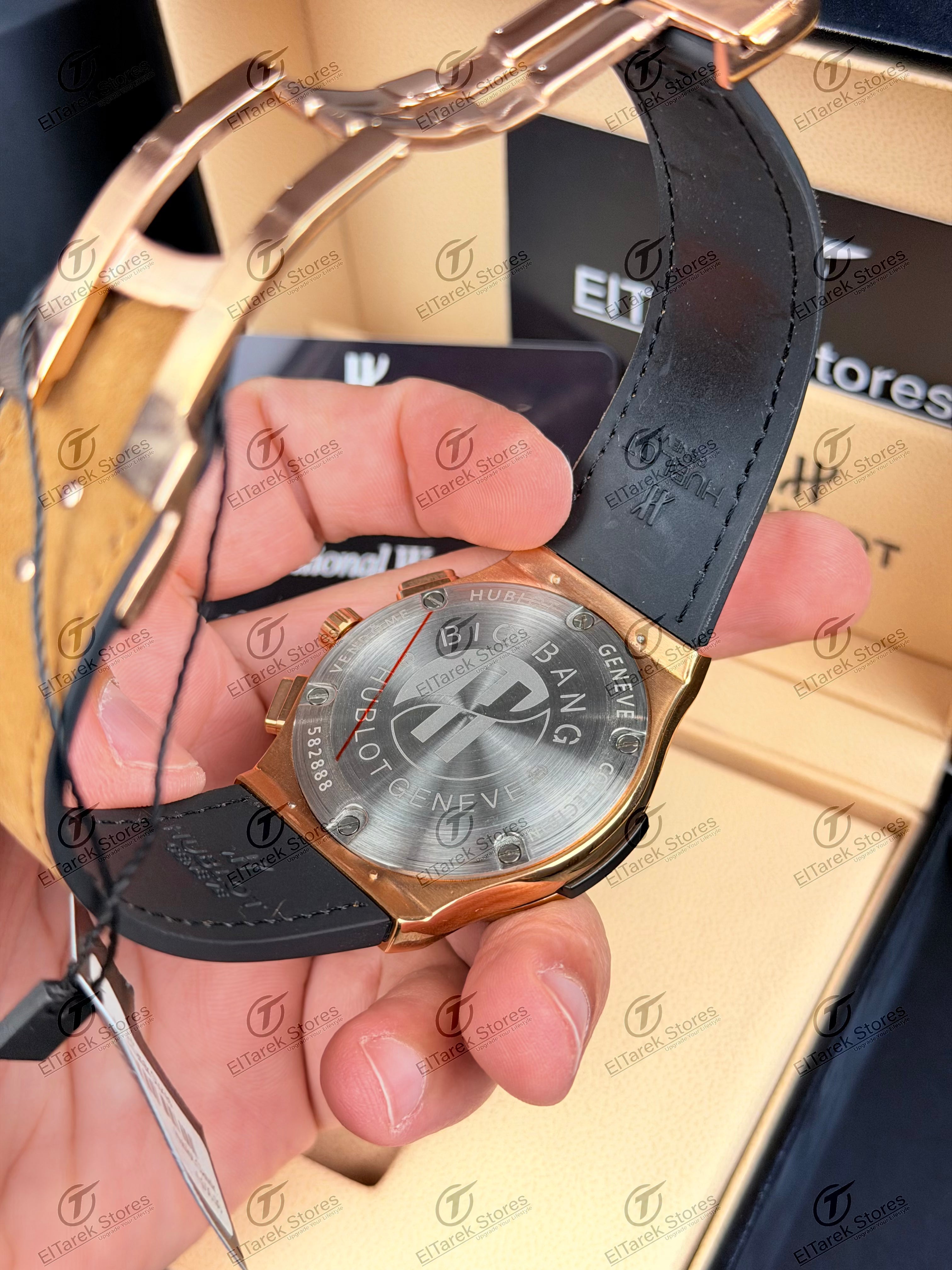 Hublot Classic Fusion Chronograph Black Dial Brown Suede