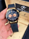 Hublot Classic Fusion Chronograph Black Dial Black Rubber Rose