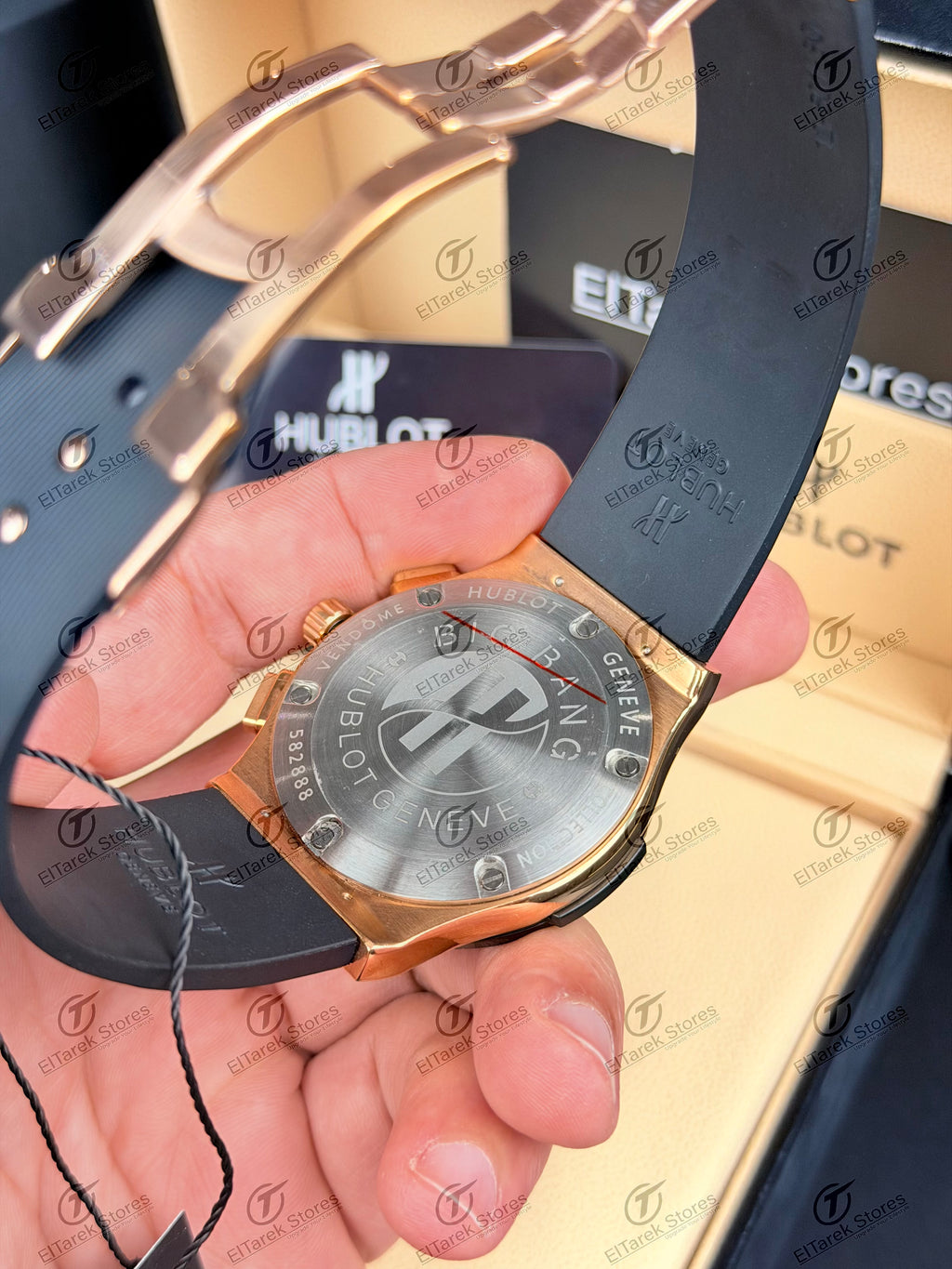 Hublot Classic Fusion Chronograph Black Dial Black Rubber Rose