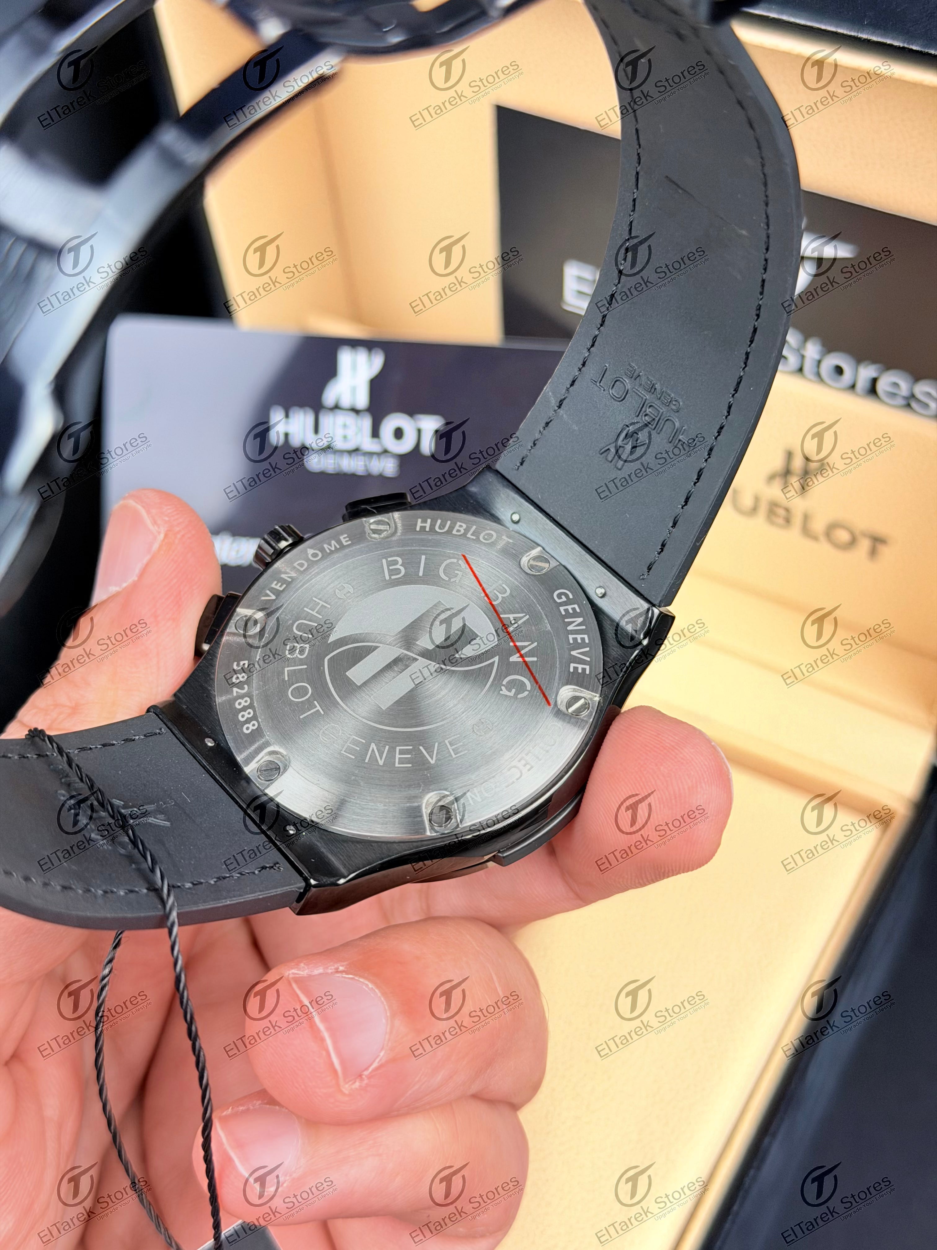 Hublot Classic Fusion Chronograph Black Skeleton Dial Black Rubber Leather