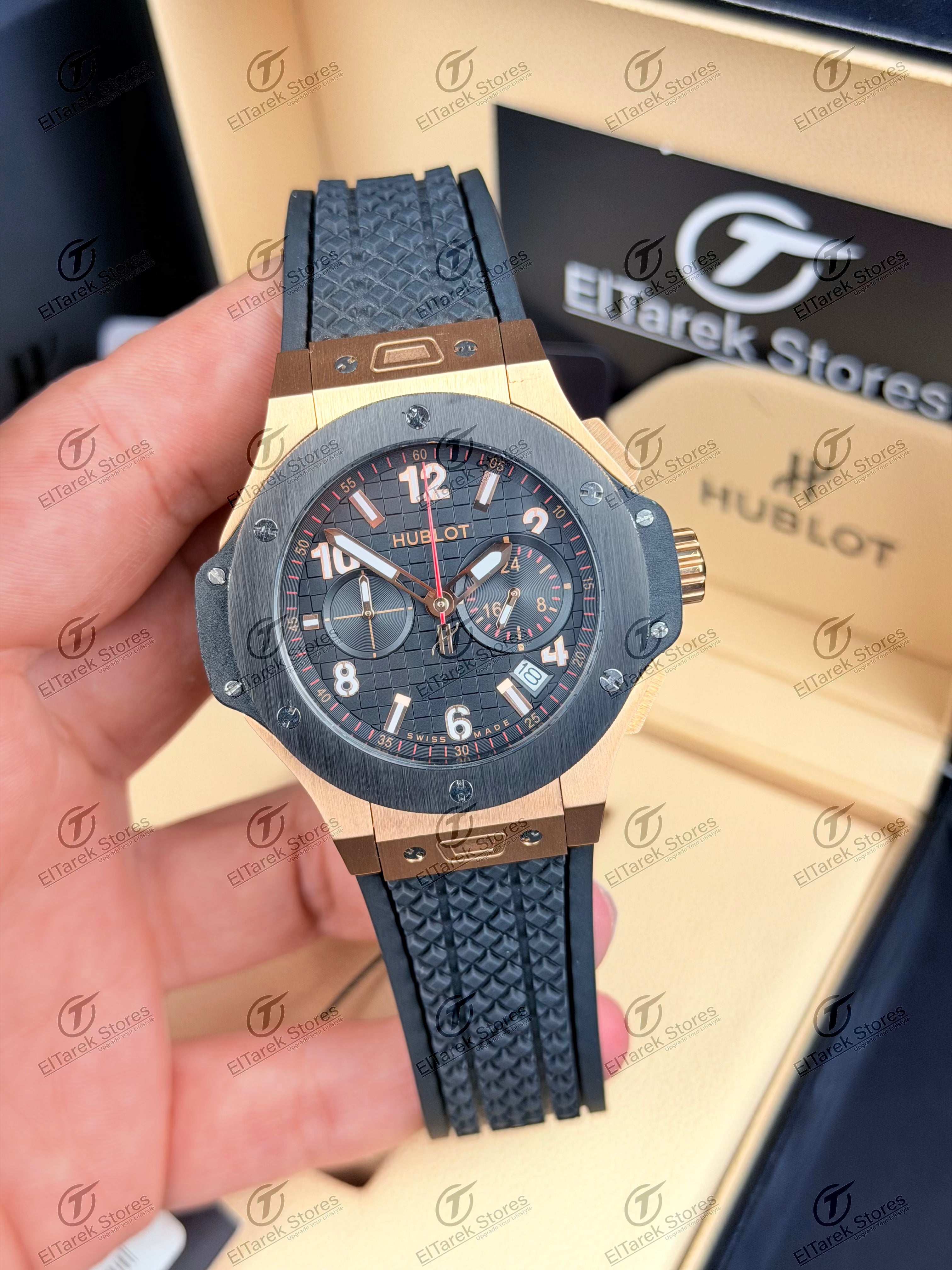 Hublot Big Bang 20th Anniversary Black Dial Black Rubber Rose