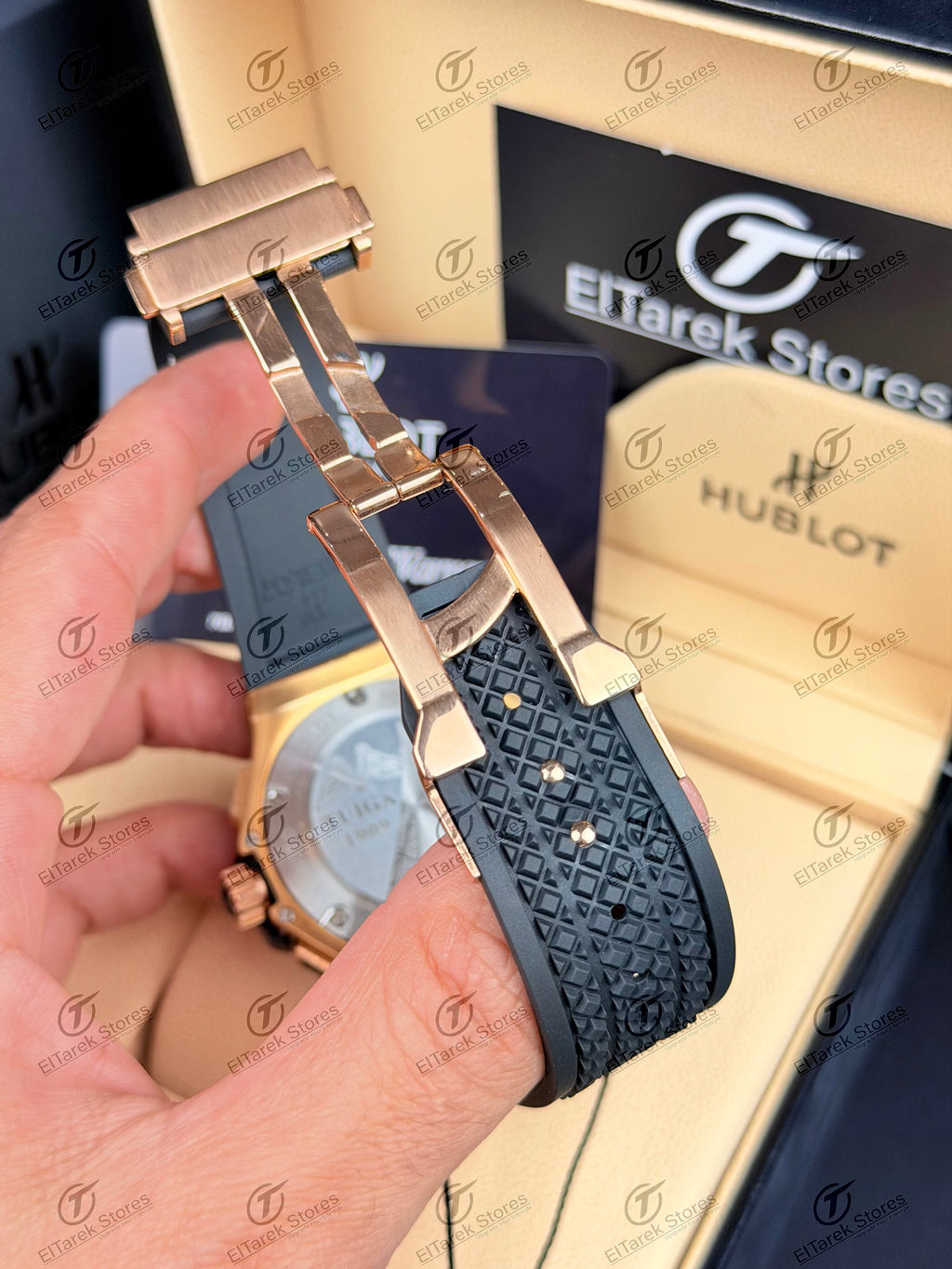 Hublot Big Bang 20th Anniversary Black Dial Black Rubber Rose