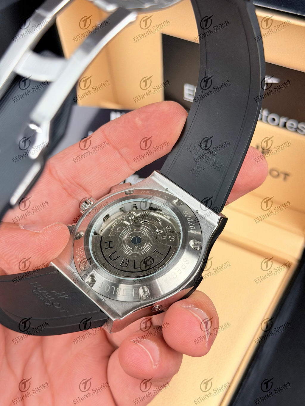 Hublot Classic Fusion Tourbillon Black Dial Brown Rubber