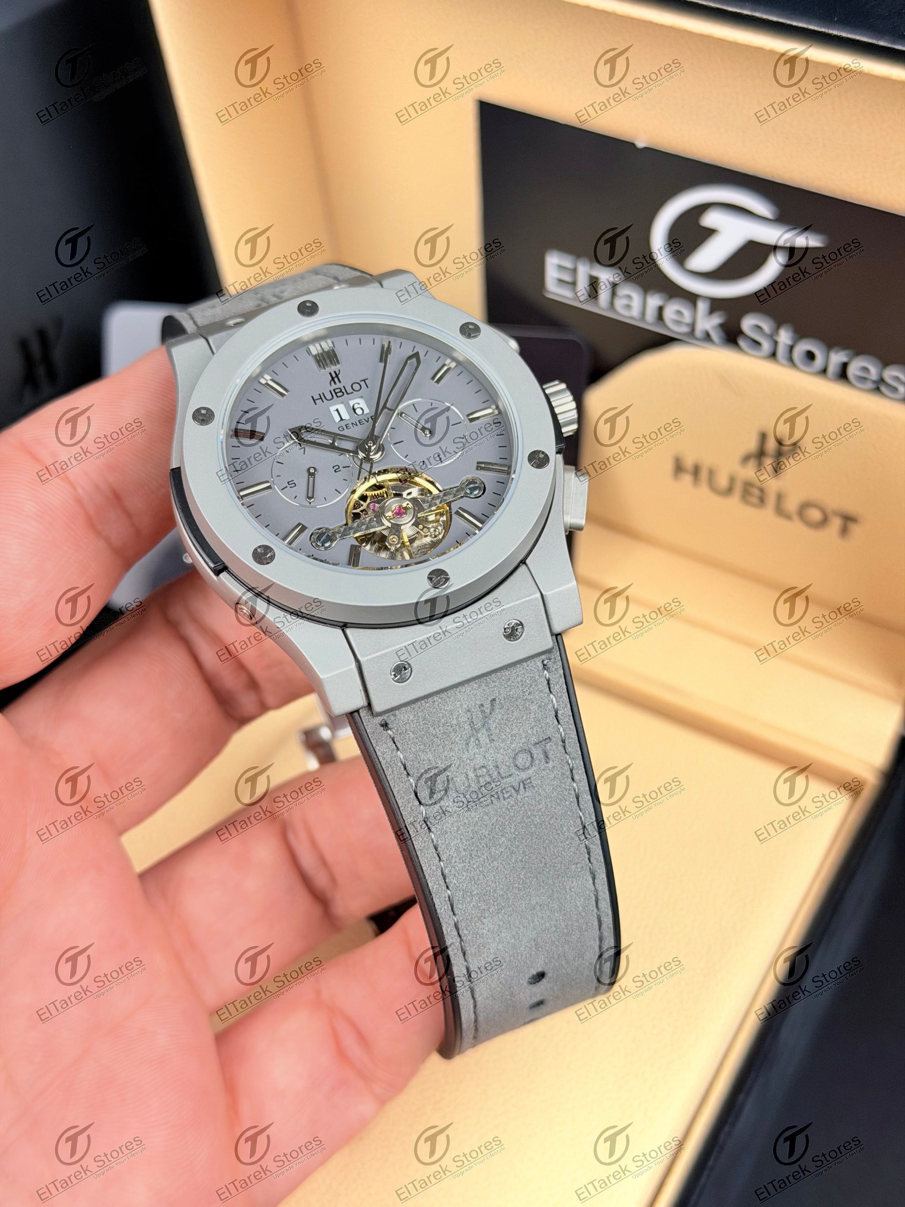 Hublot Classic Fusion Tourbillon Grey Dial Grey Suede Matt