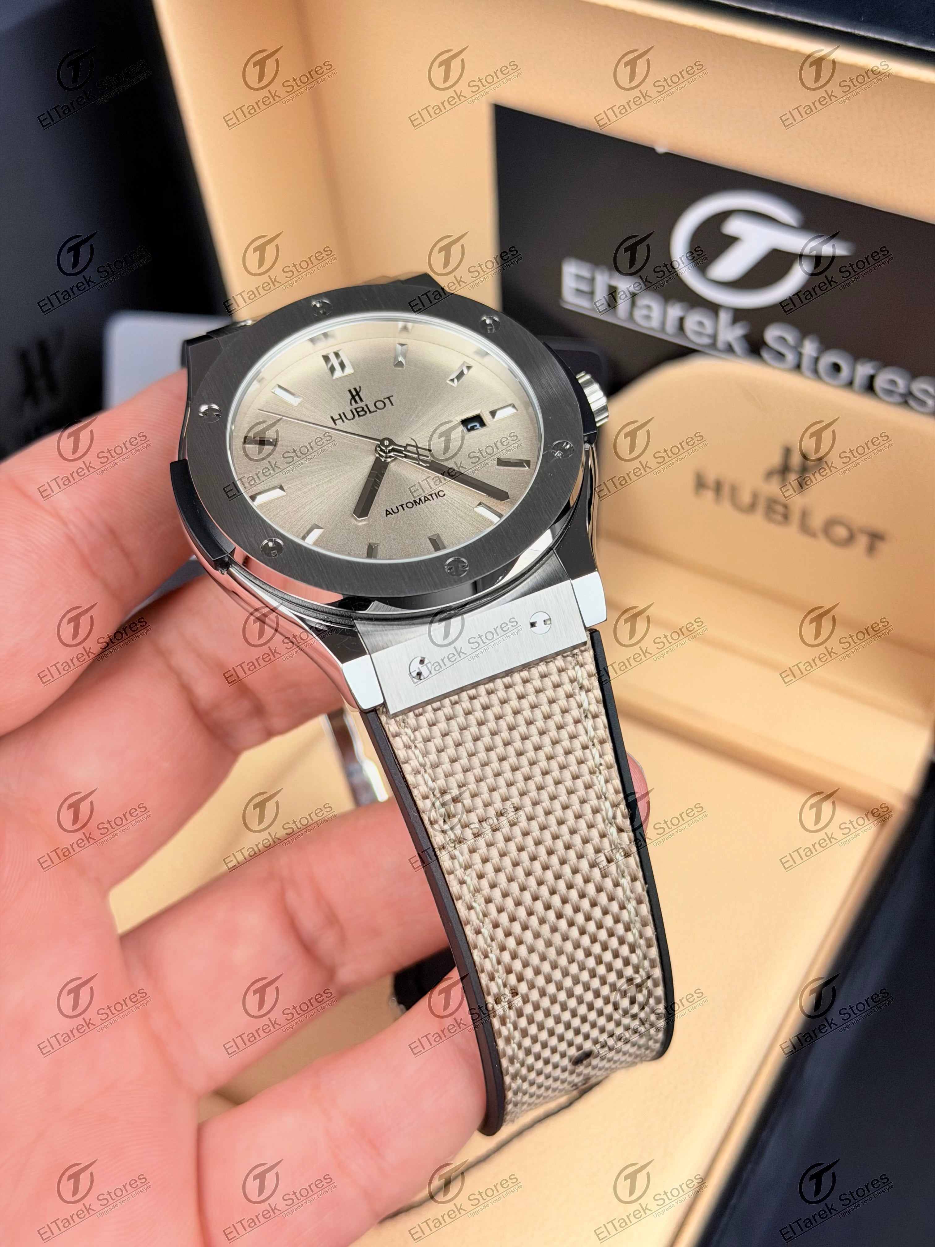 Hublot Classic Fusion Beige Dial Beige Nylon