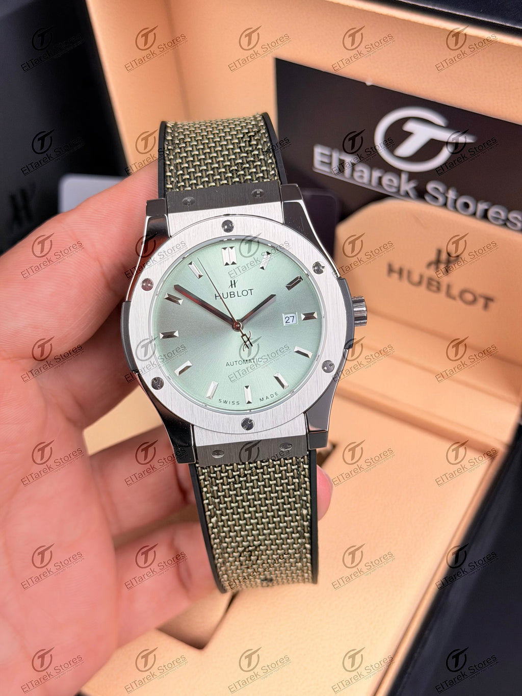 Hublot Classic Fusion Light Green Dial Green Nylon