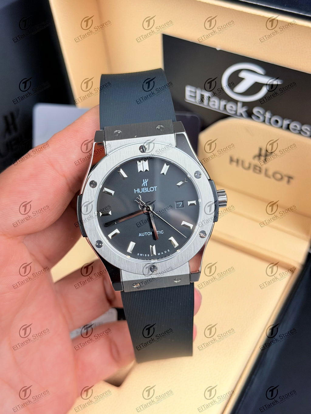 Hublot Classic Fusion Black Dial Black Rubber