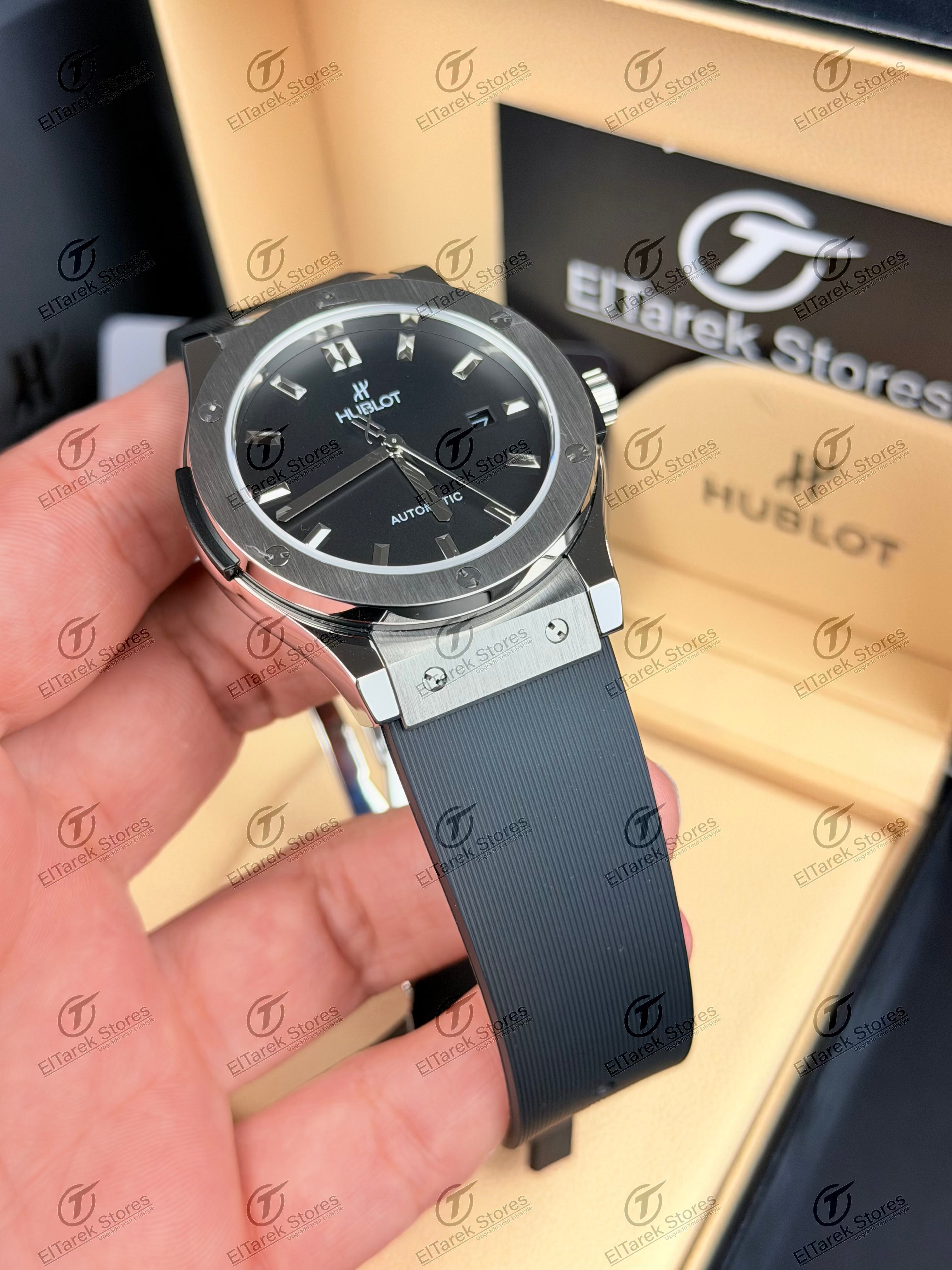 Hublot Classic Fusion Black Dial Black Rubber