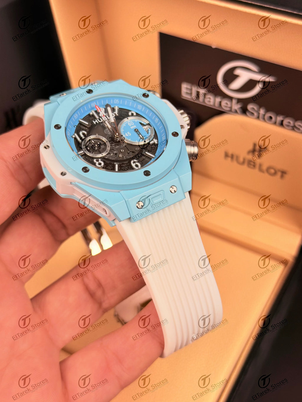 Hublot Big Bang Unico Sky Blue White Rubber