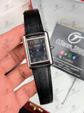 Cartier Tank Louis AR Black Dial Black Leather