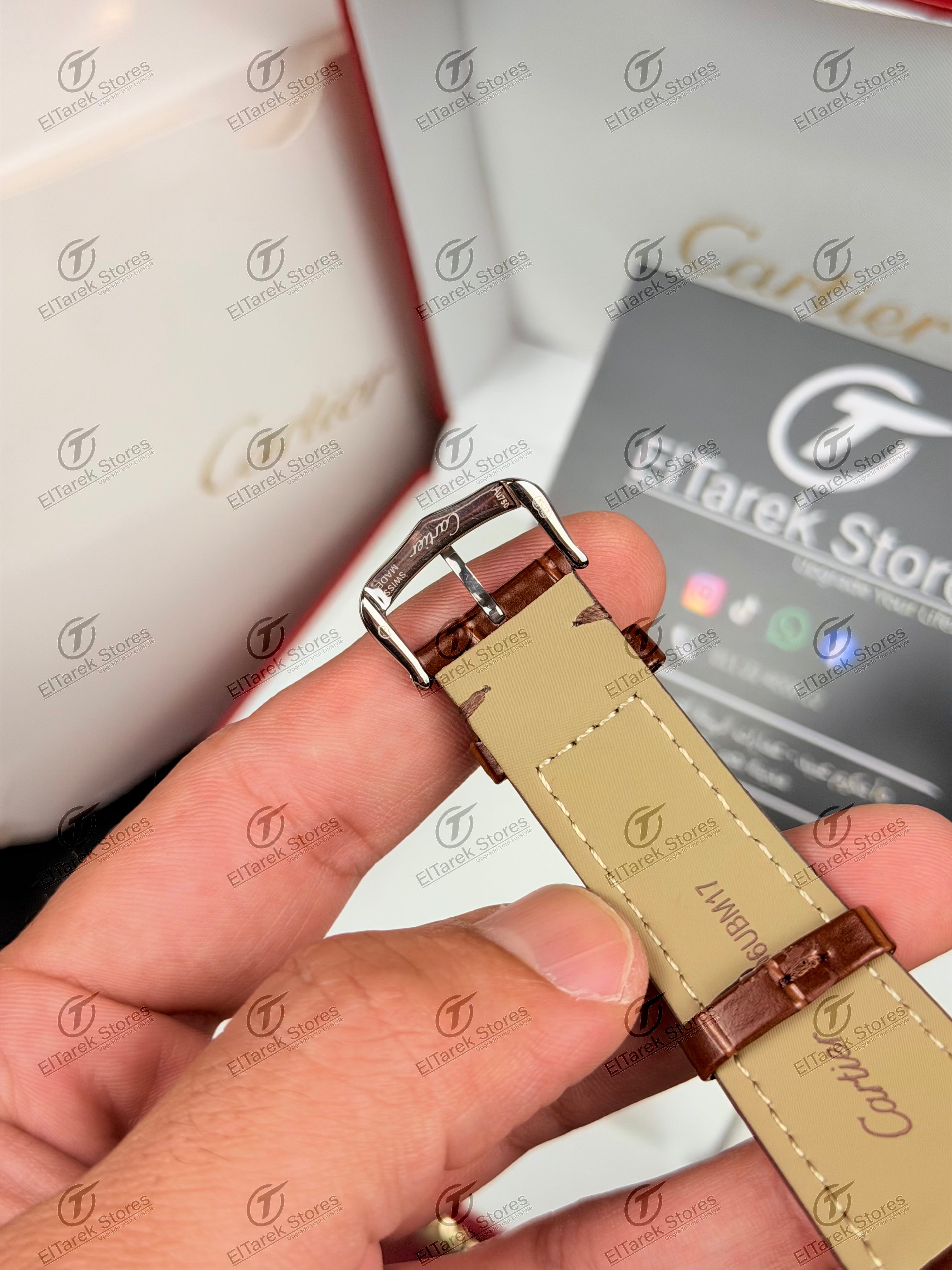 Cartier Tank Louis AR Brown Dial Brown Leather