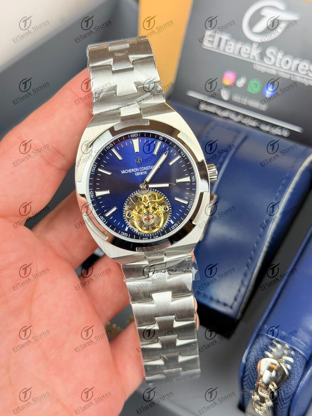 Vacheron Constantin Overseas Tourbillon Blue Dial Metal
