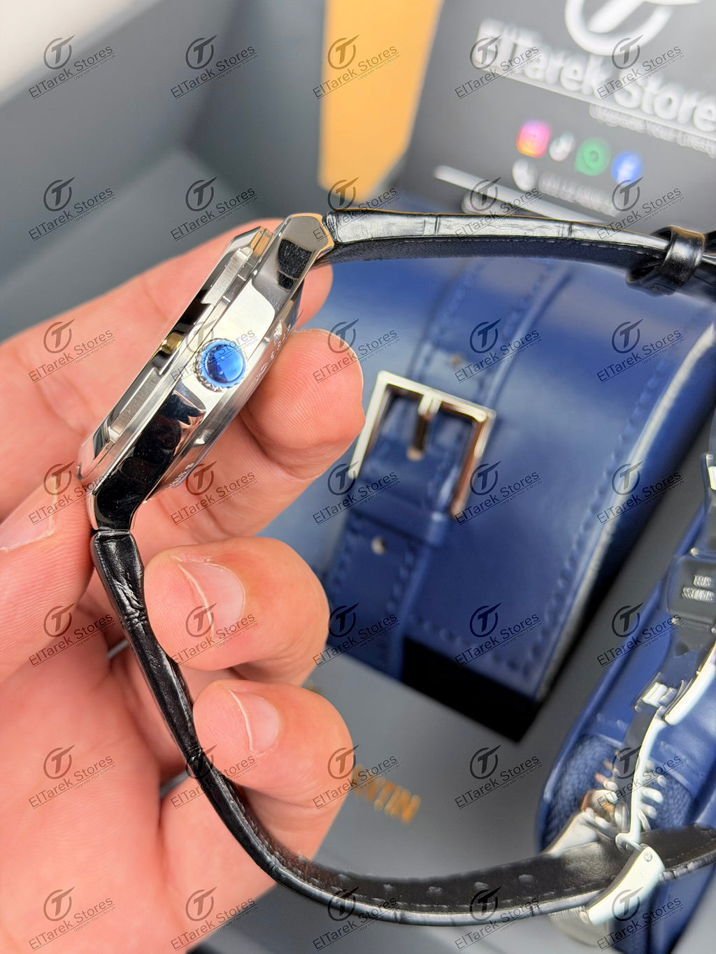 Vacheron Constantin Overseas Tourbillon Silver Skeleton Black Leather