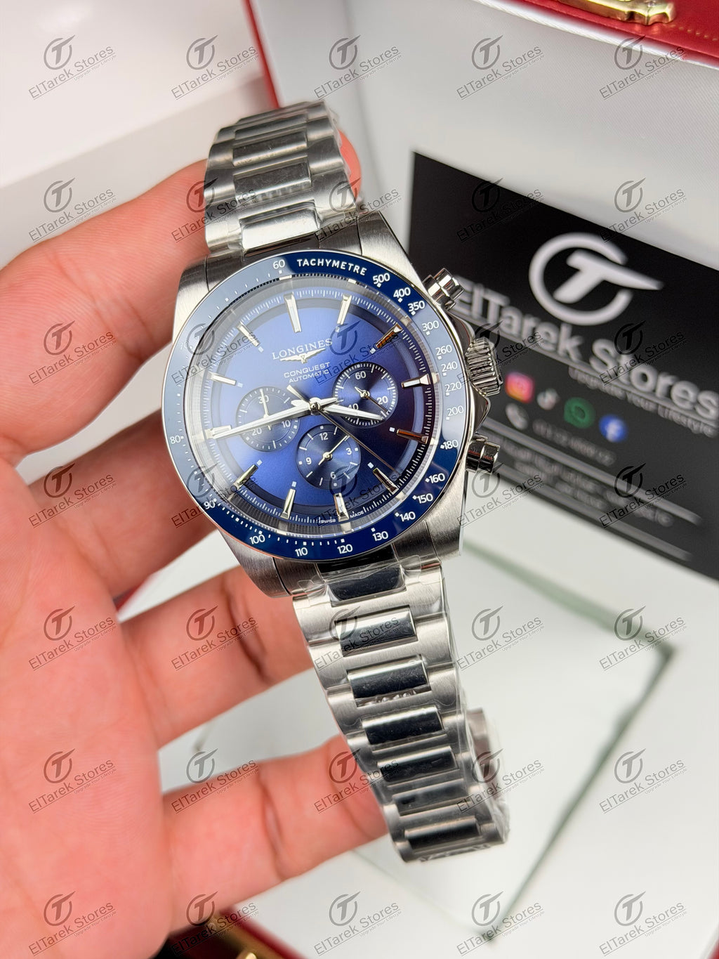 Longines Conquest Chronograph Blue/Blue Metal