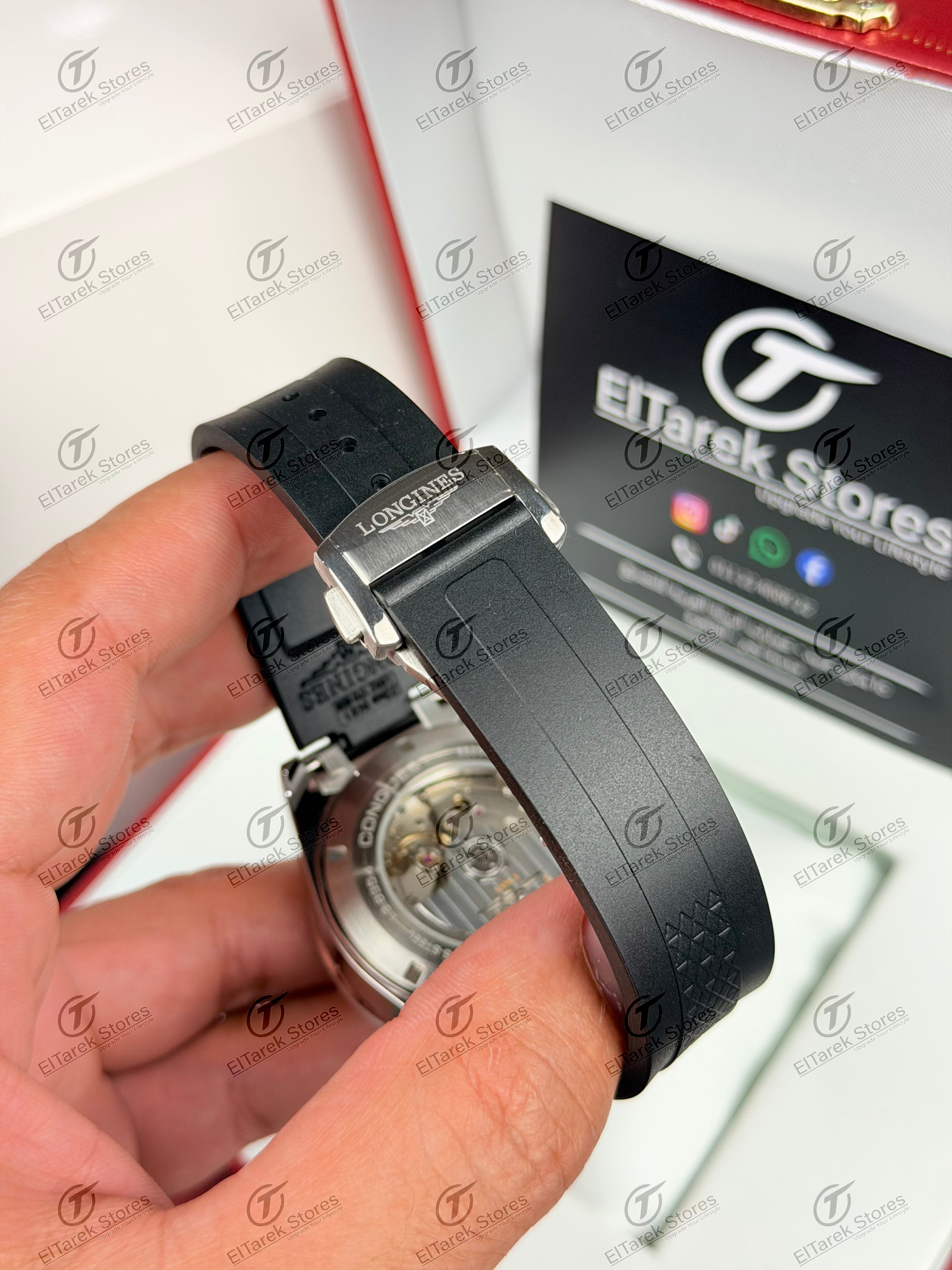 Longines Conquest Chronograph White/Black Rubber