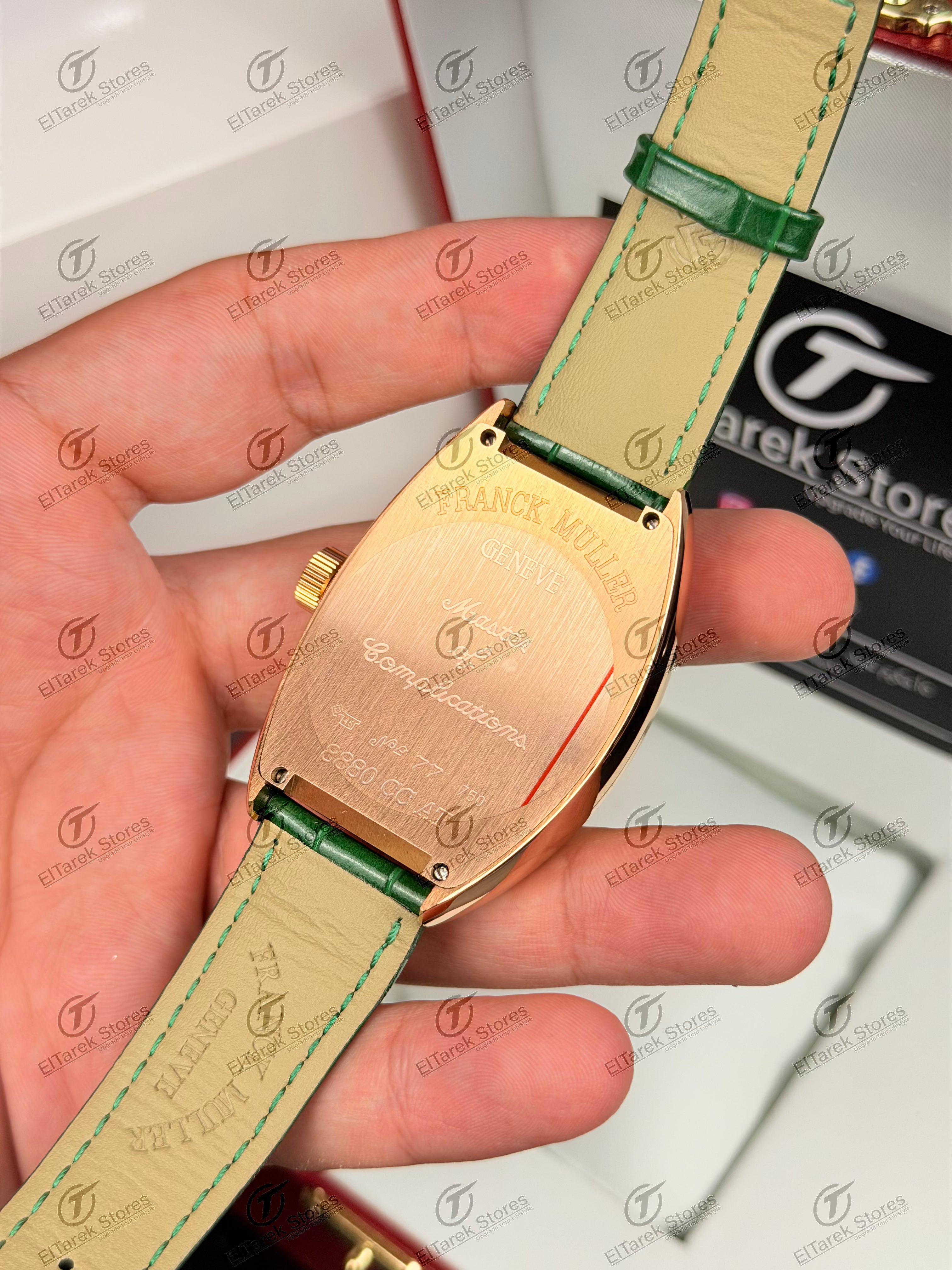 Franck Muller Crazy Hours Green Dial Green Leather