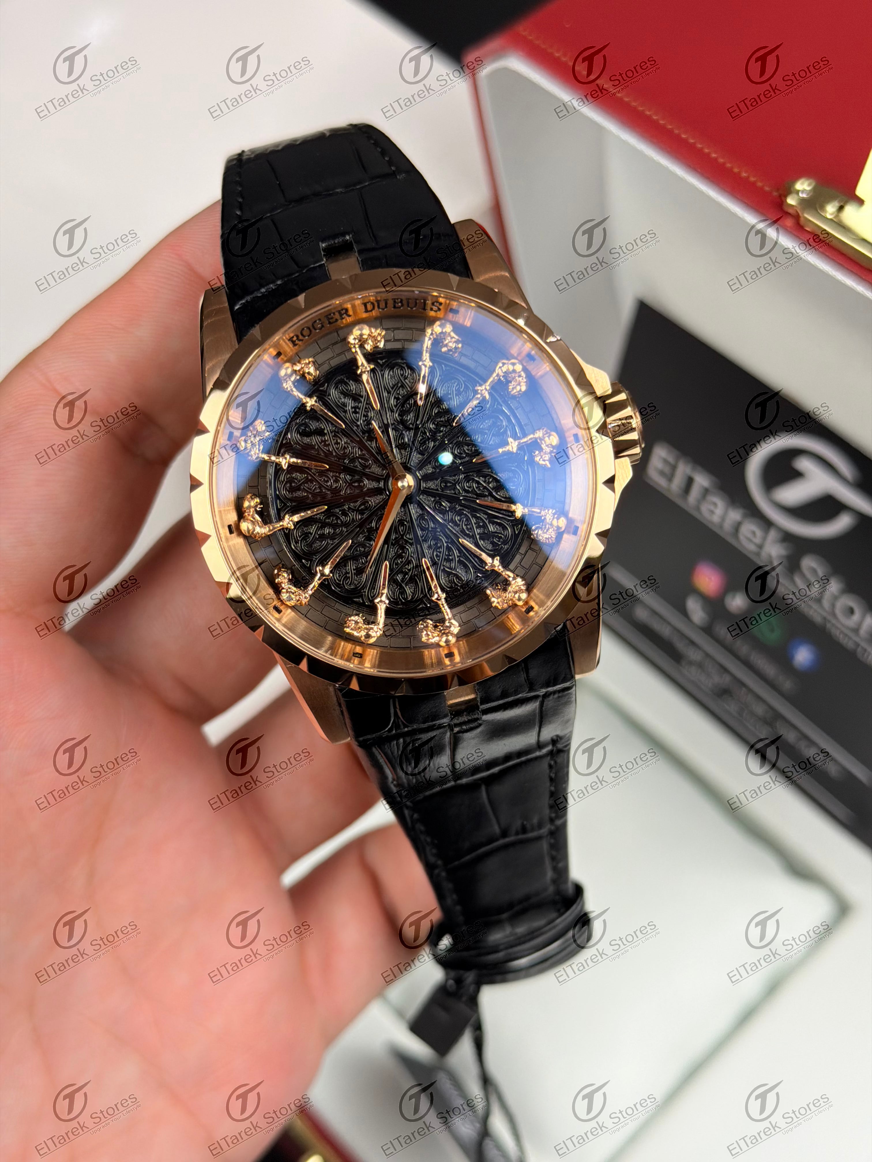 Roger Dubuis Knights of the Round Table Black Leather Rose