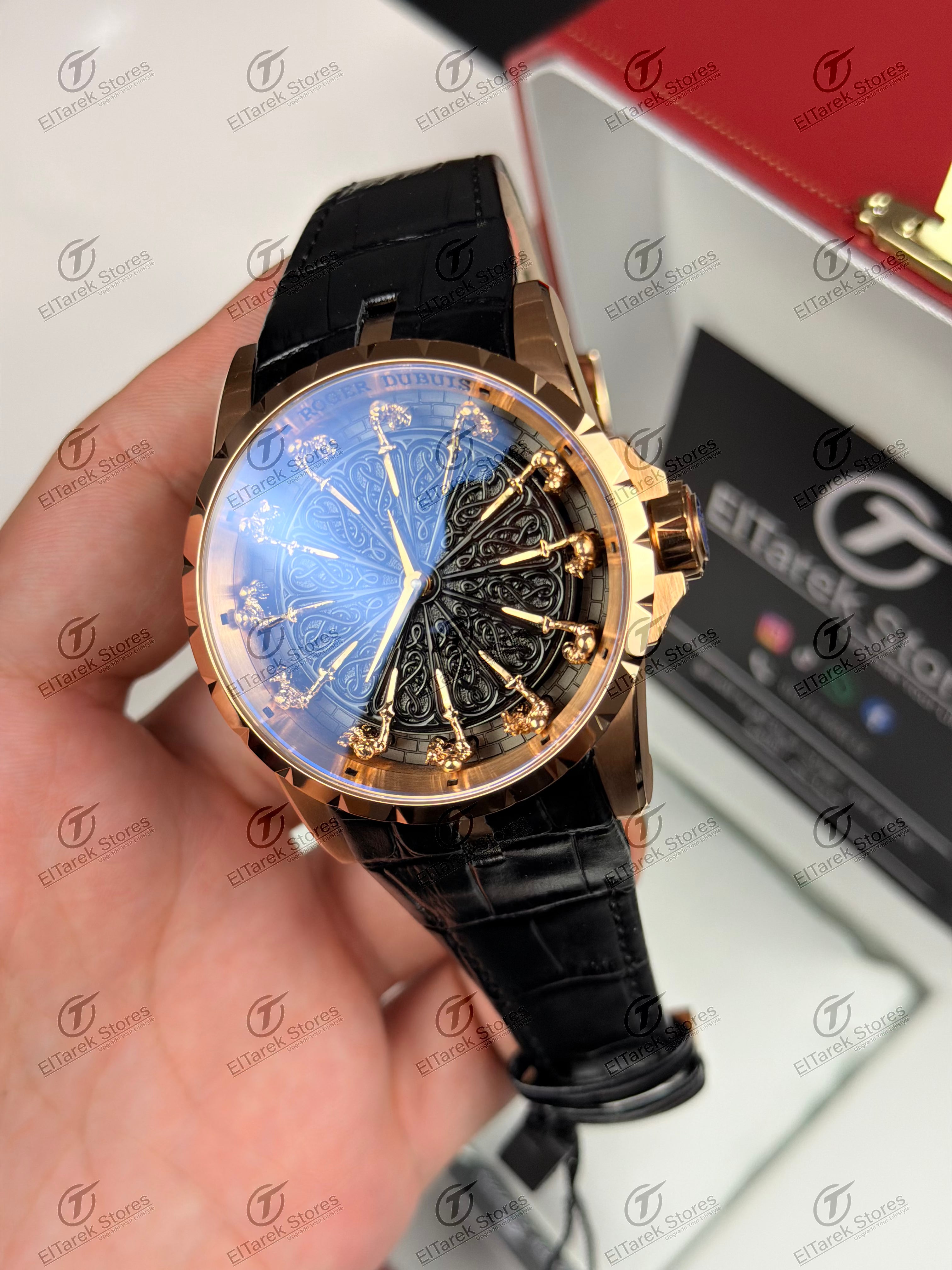 Roger Dubuis Knights of the Round Table Black Leather Rose