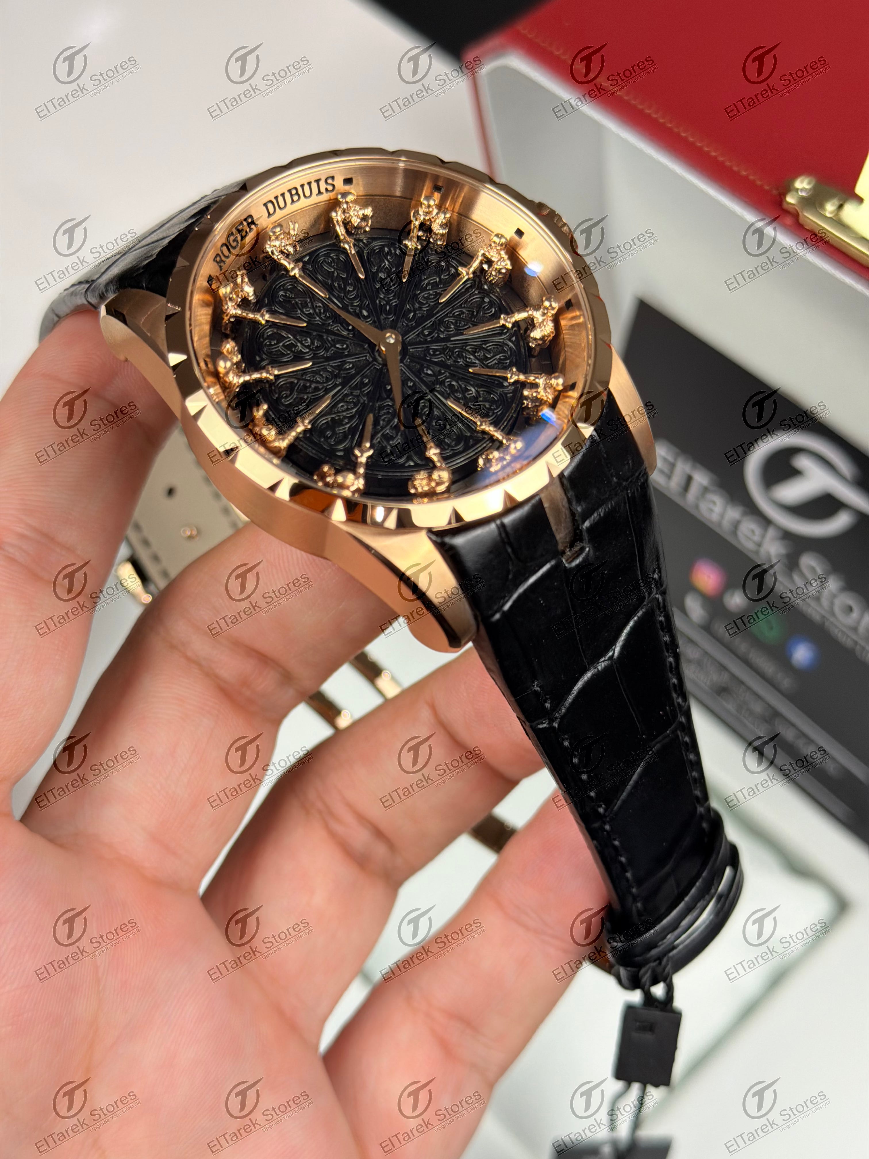Roger Dubuis Knights of the Round Table Black Leather Rose