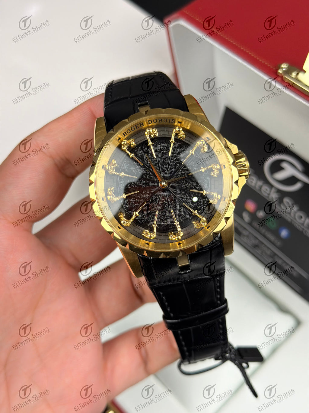 Roger Dubuis Knights of the Round Table Black Leather Gold