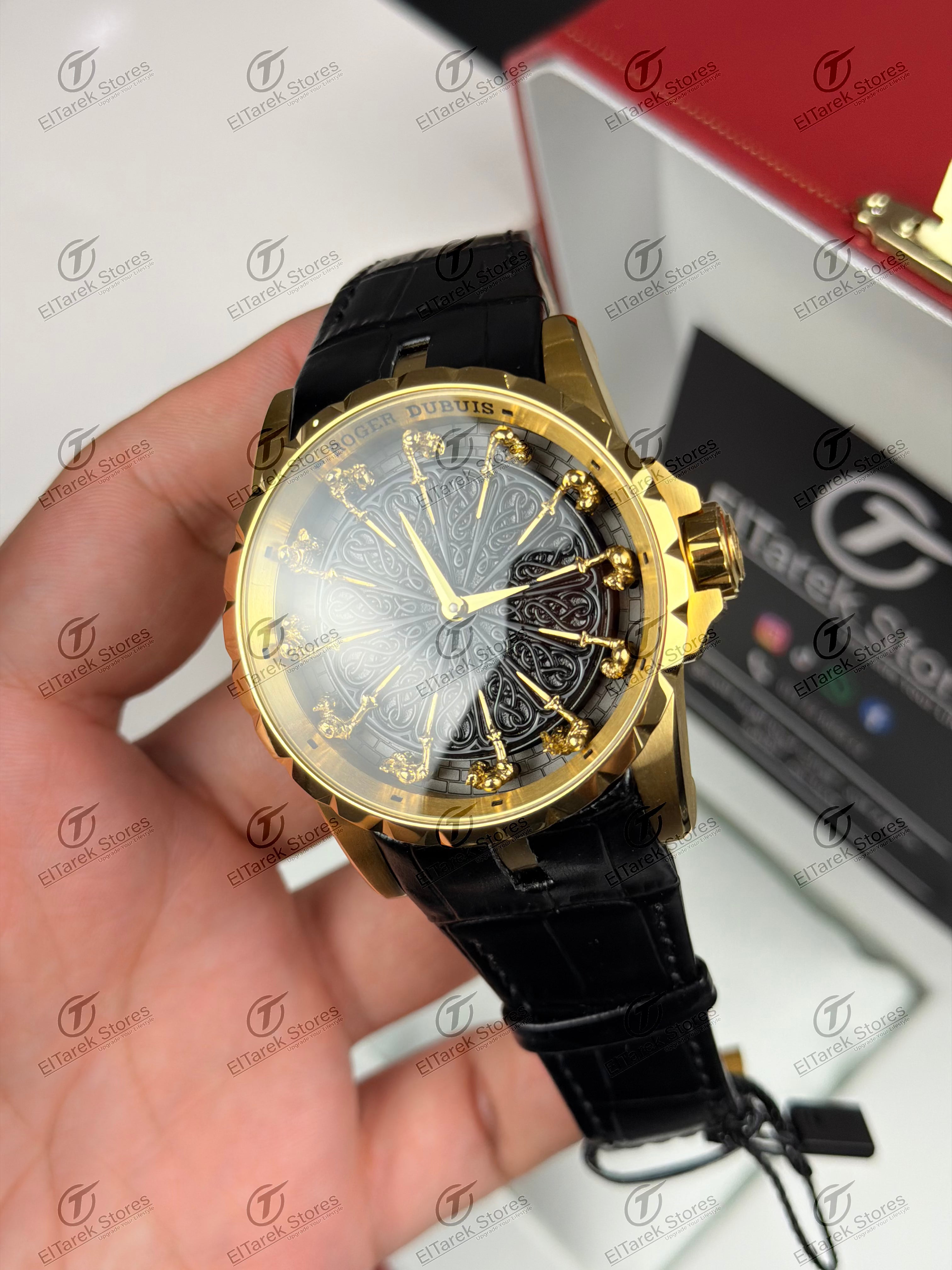 Roger Dubuis Knights of the Round Table Black Leather Gold