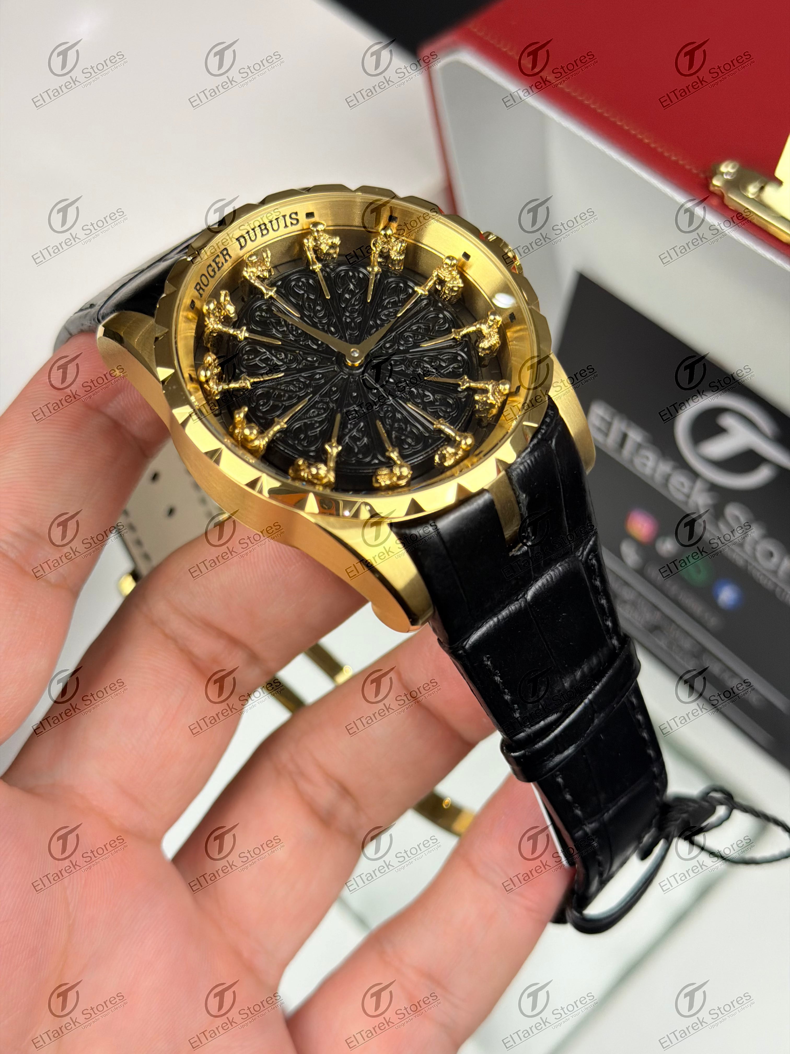 Roger Dubuis Knights of the Round Table Black Leather Gold